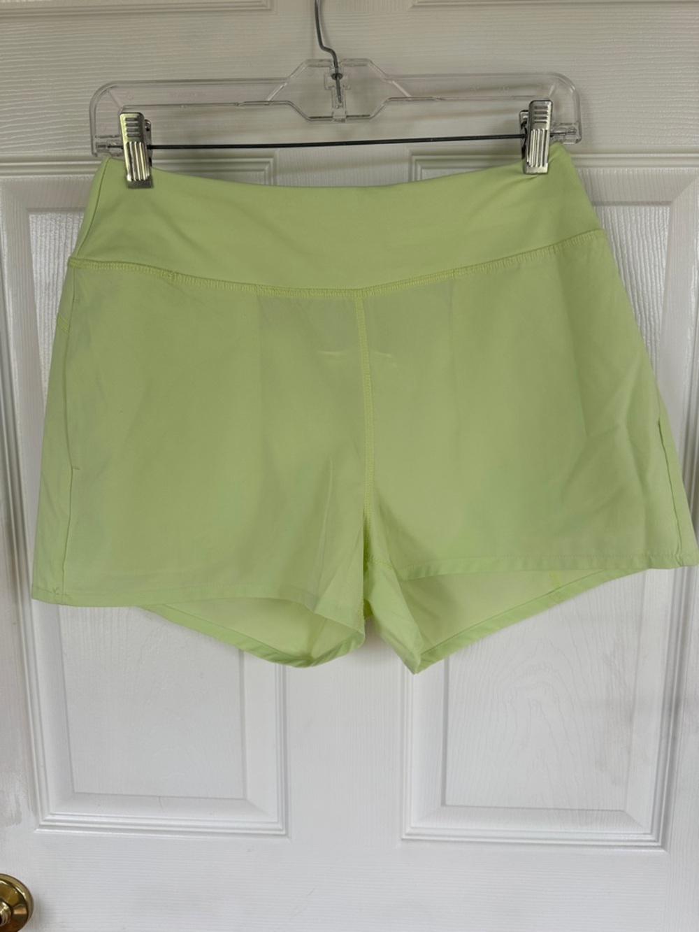Marika Lime Green Athletic Wide Band  Shorts $10